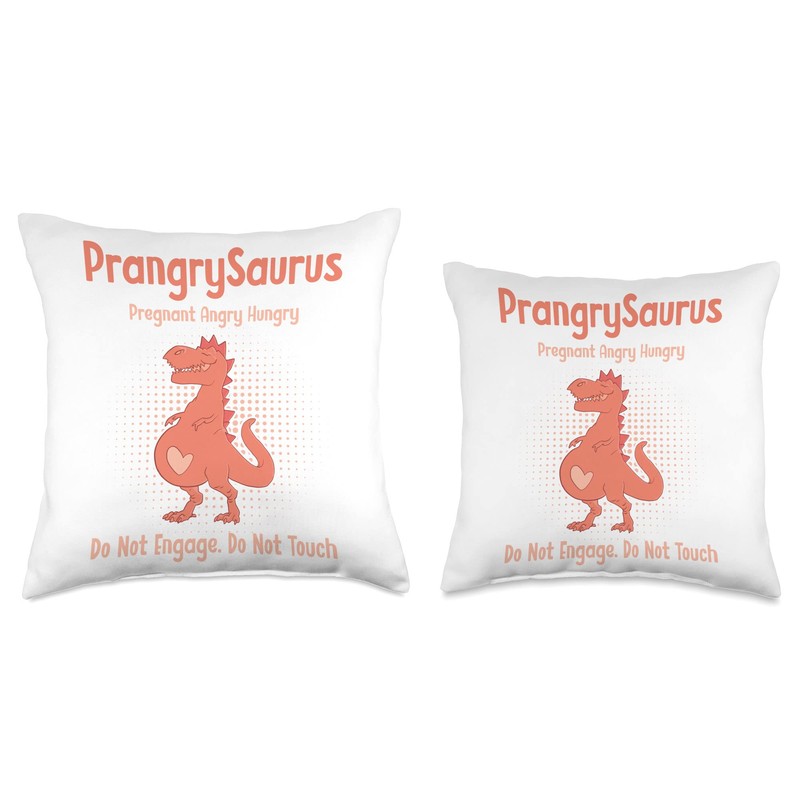 Prangrysaurus Pregasaurus Pregnant Wife Gifts Prangrysaurus Mamasaurus Pregnancy Announcement Throw
