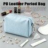 Period Bag, Sanitary Napkin Storage Bag, PU Period Pouch (Blue)
