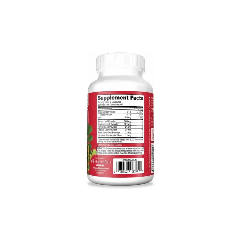 Limpieza De Colon Desintoxicación (120 Cápsulas) Digestión Sin Sabor