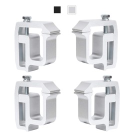 Newace Truck Topper Clamps Cap Camper Shell Mounting Clamps for Pickup Cover Canopy Ladder Rack, Aluminum Alloy NW-1 (Silver, 4 Pack)