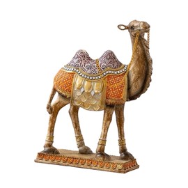 Fenteer Camel Figurine Camel Animal Statue Contemporary Collectible Cute Ornament Miniature Animal Statue for Entrance Office, Violet