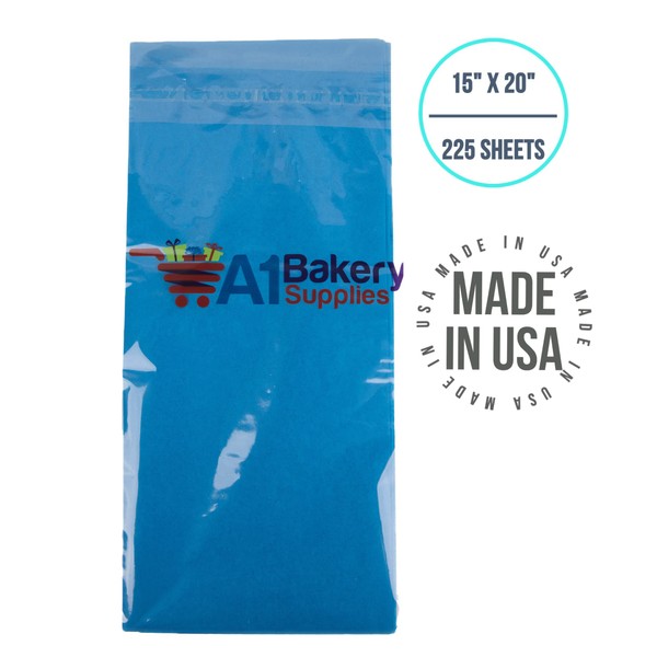Brilliant Blue Tissue Paper 15 Inch X 20 Inch - 225 Sheet Pack Preimum Quality Tissue Paper A1 bakery supplies