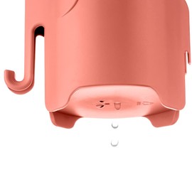 RyanLemon Elephant Toothbrush Holder for Kids Toddler, Suction Cup Toddler Toothbrush Holder, Cute Baby Toothbrush Holder with 3 Slots and 1 Hook, Toothbrush Holders Kids for Bathroom,Watermelon Red