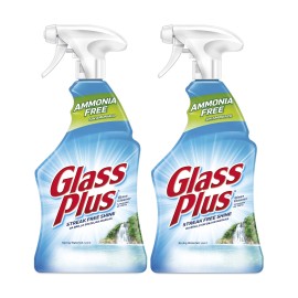 Glass Plus CLEANING_AGENT Glass Cleaner Ammonia Free Streak Free Shine 32 Fl Oz Pack of 2