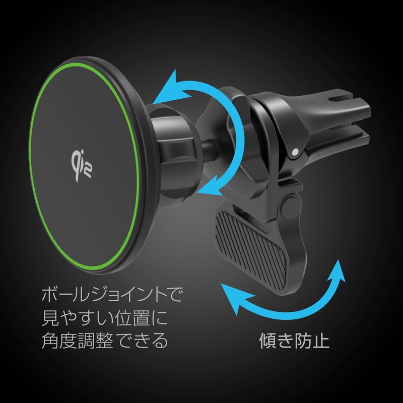 Kashimura NKW-56 Qi2 Powerful Magnetic Wireless Charger Compact Size with