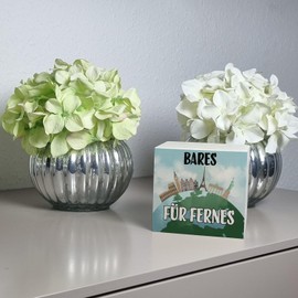 Bares for Distant Wooden Money Box with Travel Motif and Landmarks Funny Piggy Bank as a Gift for Travelers or to Save on the Next City Trip Paris Rome New