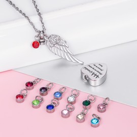 Heartbeat Urn Necklace for Ashes In Loving Memory of Granddad Memorial Urn Chain Keepsake Pendant for Loss Ashes Holder Cremation Jewellery Sympathy Gift