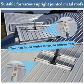 Adjustable Starlink Gen 2 Roof Mount, for Standing Seam Metal Roof with Starlink Pipe Adapter，Starlink Mounting Brackets，Starlink Mounting Kit,No Need to Drill Holes