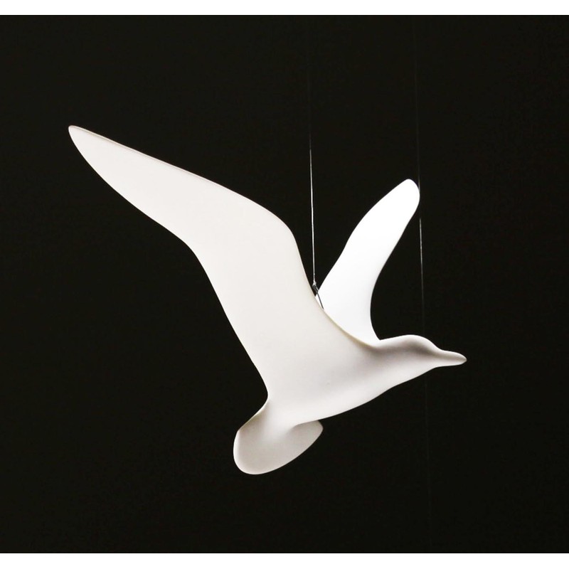 Seagull Mobile by John Perry Upwing Hovering Statue 14in Wing-span