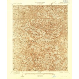 YellowMaps Trail Canyon CA topo map, 1:24000 Scale, 7.5 X 7.5 Minute, Historical, 1935, 21.7 x 17.9 in - Polypropylene