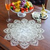 ARTABLE Lace Doily Placemats Round Lace Place Doilies Embroidered Flower
