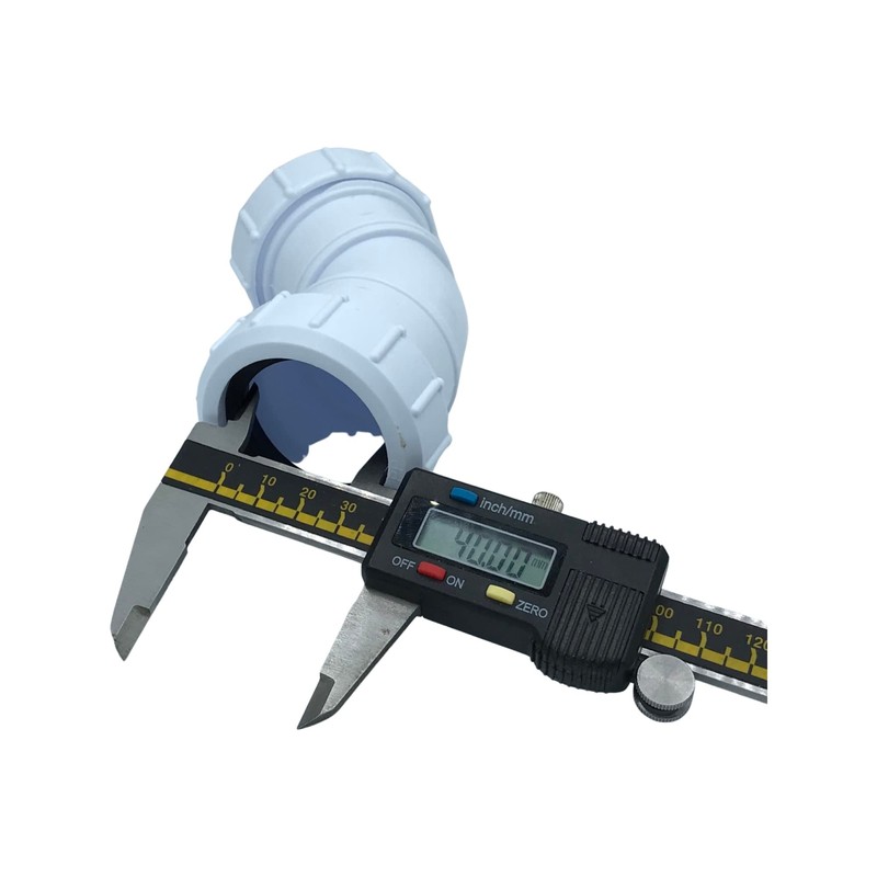 Compression 40mm Waste Pipe 45 Degree Bend - Pack of