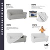 Italian Bed Linen Più Bello bielastic Sofa cover White, 1