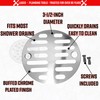 LASCO 03-1247 3-1/2-Inch with Two Screws Shower Drain Grate, Chrome