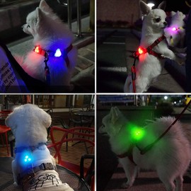 LaRoo Safety LED Flashing Light for Dogs, Cats, LED Light Pendant Key Ring, 3 Flashing Modes, Safety Light for Walking with the Dog, Outdoor Sports (Pink)