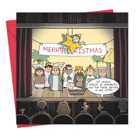 Twizler Merry Christmas Card with Nativity Star - Happy Christmas Card - Xmas Card – Funny Christmas Card - Womens Christmas Card – Mens Christmas Card - Female Christmas Card - Male Christmas Card