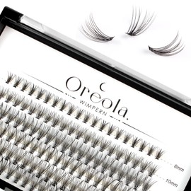 Oreola DIY Individual Eyelashes 0.07D 8-15 mm False Eyelash Clusters for Eyelash Extension at Home, 20D Cluster Eyelashes Individual Natural Single Fake Lashes Individual Eyelash Bundles Reusable