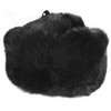 Rabbit Fur Ushanka Winter hat Black-54