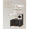 Feandrea Cat Tree with Litter Box Enclosure, 2-in-1 Modern Cat