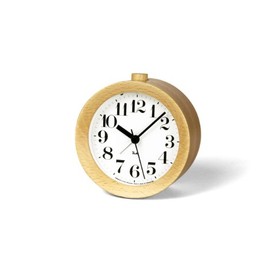 Remnos Alarm Clock Analog Leaky Alarm Natural Wood Color RIKI ALARM CLOCK Natural WR09-15NT Lemnos