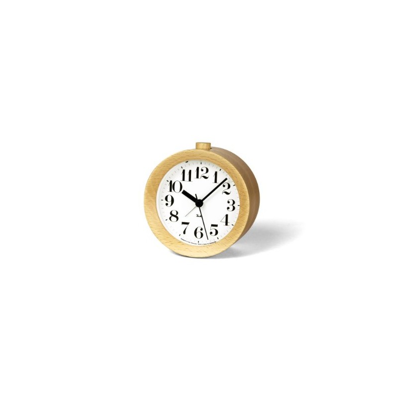 Remnos Alarm Clock Analog Leaky Alarm Natural Wood Color RIKI