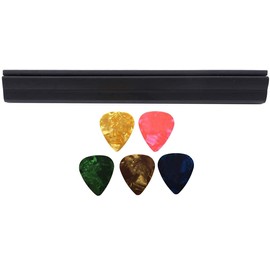 Jiayouy 7.3" Inches Microphone stand Guitar Pick Holder Rubber Guitar Picks Clamp Clip With 5 Picks