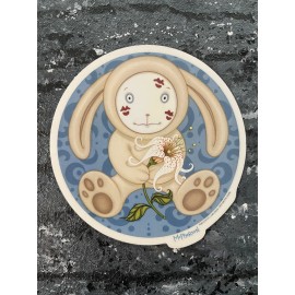 Tara McPherson Bunny Kisses Cute Lowbrow Skateboard Art Sticker Decal 2004