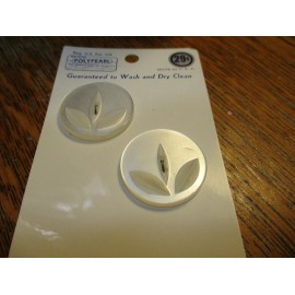 4~ Vintage 1  1/4 Polypearl Plastic Buttons~new/ol