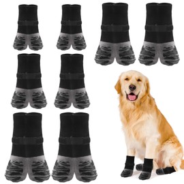 LATTCURE Dog Socks, Anti-Slip, Set of 4, Prevents Licking Paws