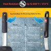 DI ORO Silicone Turner Spatula Set - 6 Piece Kitchen