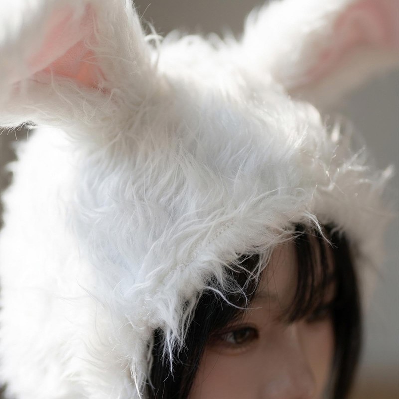 Moerstar Rabbit Ears, Hat, Cosplay, Halloween, Fluffy, Rabbit, Unisex, Cute,