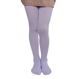 EVERSWE Girls Semi Opaque Footed Tights, Microfiber Tights (11-13, Purple)