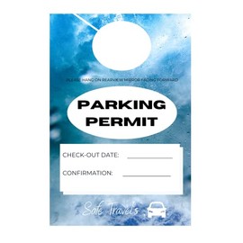 Hotel Car Parking Pass Card Permit, Pack of 1000 pcs, Best for Hotels, Resort and Motels Vehicle Parking tags, Size is 3.5 inch Width and 5.5 inch length