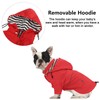 Morezi Dog Raincoat with Zip and Reflective Buttons, Adjustable Drawstring,