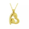 Stainless Steel/Gold Plated Two Hearts Pendant/Neckla