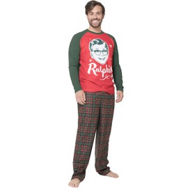 Christmas Story Mens Ralphie Plaid Pajama Set, Multi, XXXL