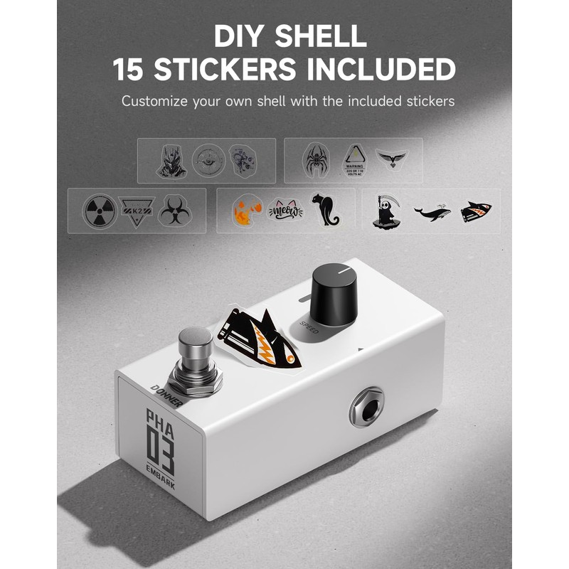 Donner EMBARK 03 Phase Guitar Pedal, DIY Shell, Electric Guitar,