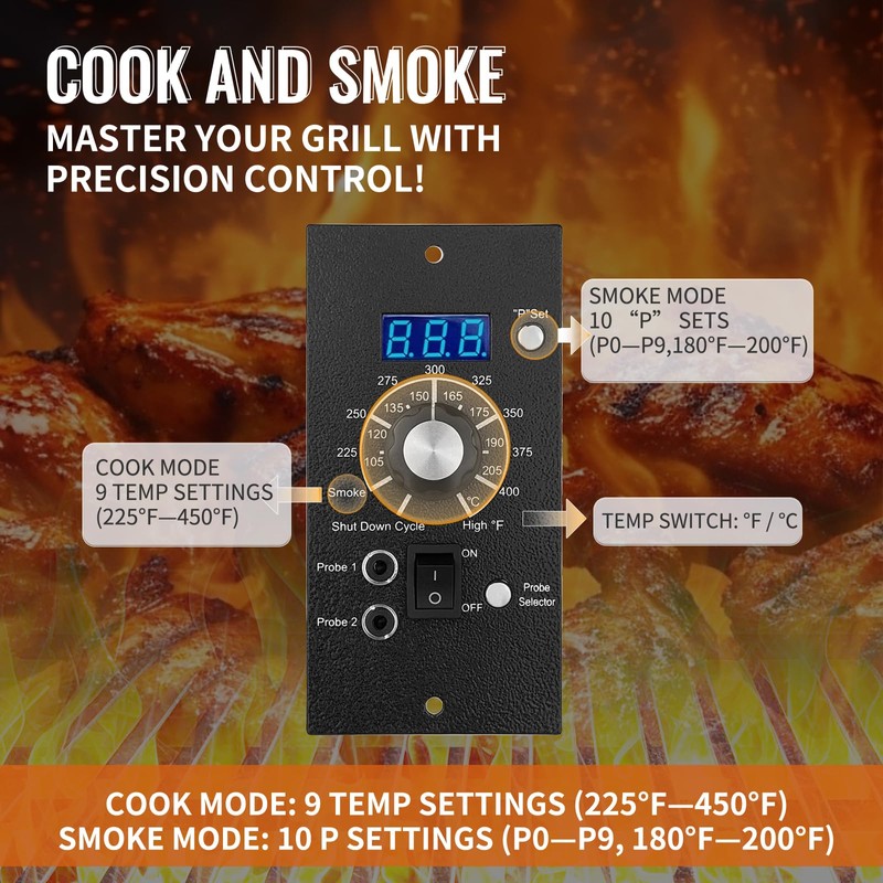 Upgraded PID Digital Pro Control Board (Item#365) Compatible with Traeger