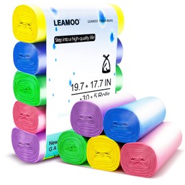 Small Trash Bag, 4 Gallon / 15 Liter Colorful Garbage Bags, 150 Count