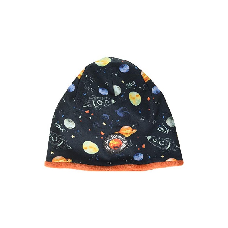 maximo Mini Boy Beanie, Fire Engine Reversible, Double Reversible, Dark