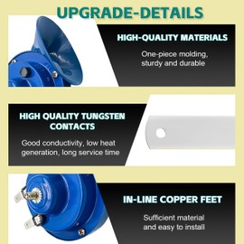 Hupe 12V Laute,Air Horn Kit 130db,Universal Horn Signalhorn Motorrad Autohupe,Hupe Autohupe Laut für Autos und Motorräder 12V 500 Hz