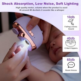 Electric Nail Clipper, 2 in 1 Electric Nail Clippers for Seniors and Adults, Baby Automatic Nail Clipper with Polishing, Light & Storage, Smart Nail C