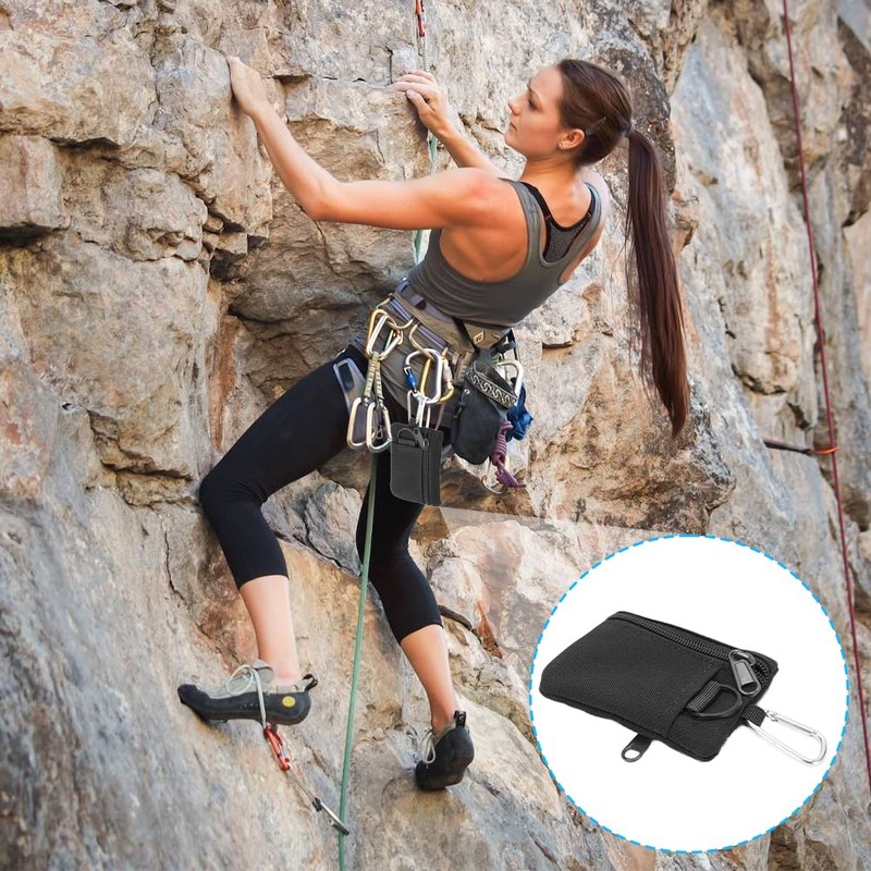 Lwuey EDC Pocket Pouch, Mini Molle Pouch Wallet Tactical Keychain