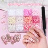 2 Boxes 3D Nail Charms Set,Nail Bows Charms and Small