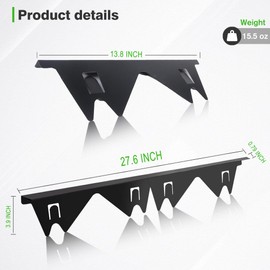 SUPIIRAW Stainless Steel Stove Gap Covers, Stove Gap Filler, Stove Guard for Kitchen Oven Counter Side Gap, Range Trim Kit, Easy Clean and Heat Resistant, Adjustable Length 13.8" to 27.5" - 2 Pack