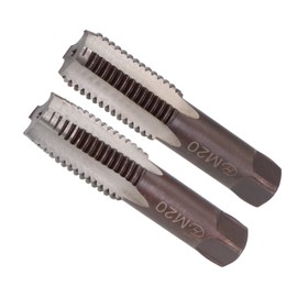 CoCud Hand Threading Taps, M20 x 2.5 Thread, Metric Alloy Tool Steel Screw Tapping Taper Bottom Tap - (Applications: for Machine Thread Repair), 1-Pair