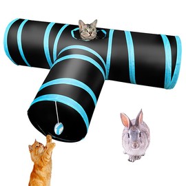 Fhodigogo Cat Tunnel Toy Rabbit Tunnel Rabbit Toys Kitten Tunnel 3 Way Cat Pop-up Tunnel, Foldable Tunnel Toy for Kitten, Rabbits,Hamster,Small Dogs