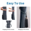 Melodieux Decorative Curtain Tiebacks Antique Tassels Holdbacks, Home Office Windows