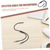 OSALADI 3pcs Headphone Audio Splitter y Adapter Cable for Microphone