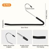 12 Pack 14.4In Pants Hangers Open Ended Heavy Duty Metal